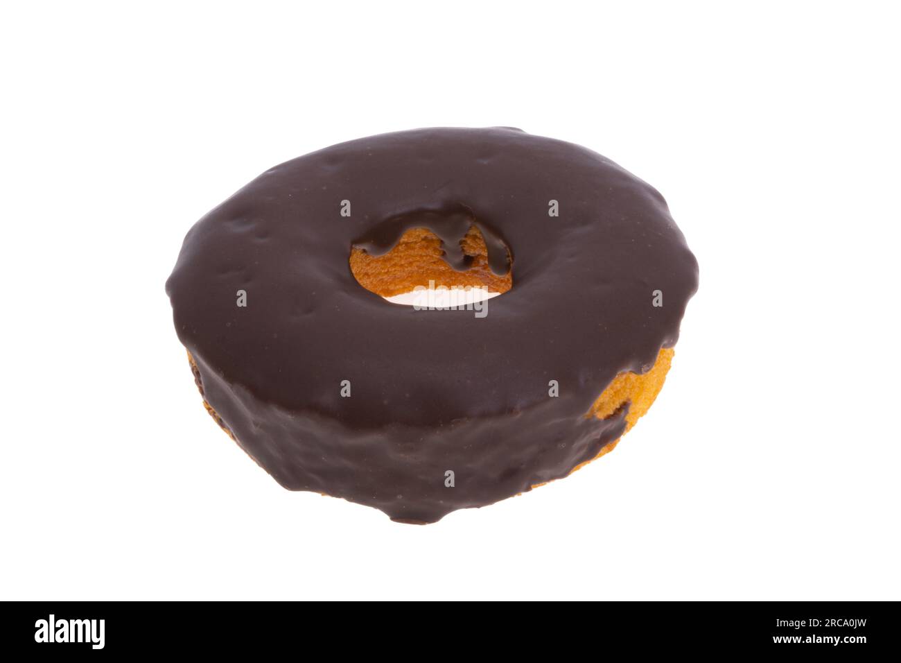 donut in chocolate glaze isolated on white background Stock Photo - Alamy