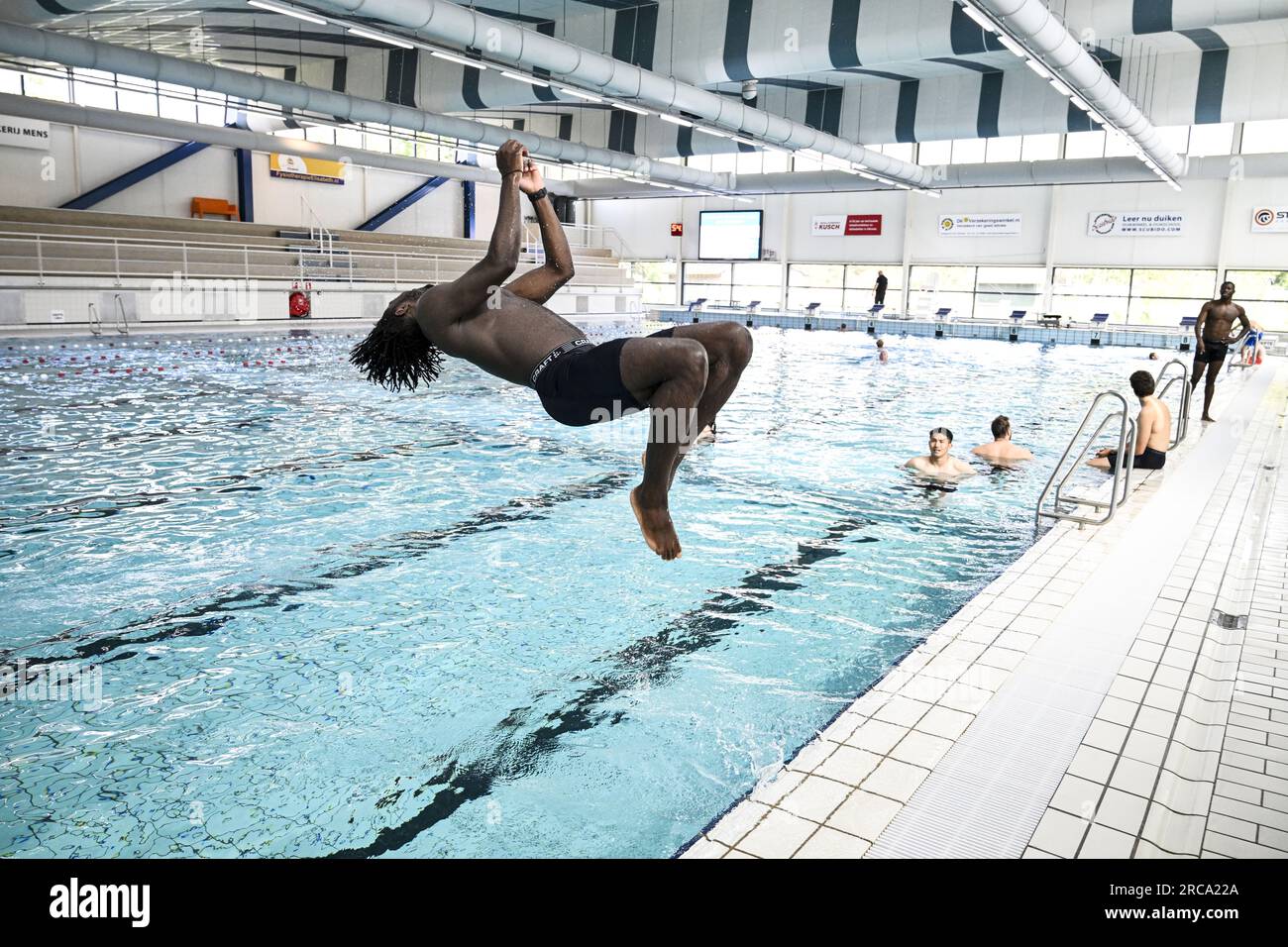 Backflip swimming pool hi-res stock photography and images - Alamy