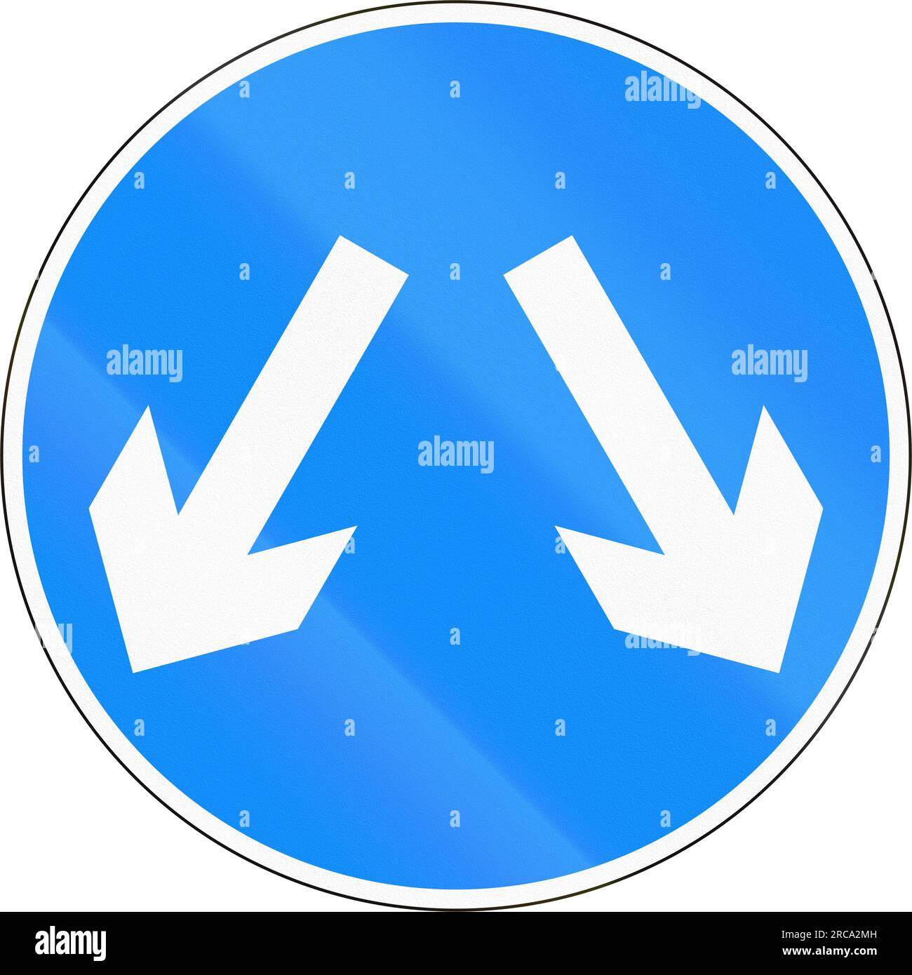 Bangladeshi traffic sign Keep left or right Stock Photo Alamy