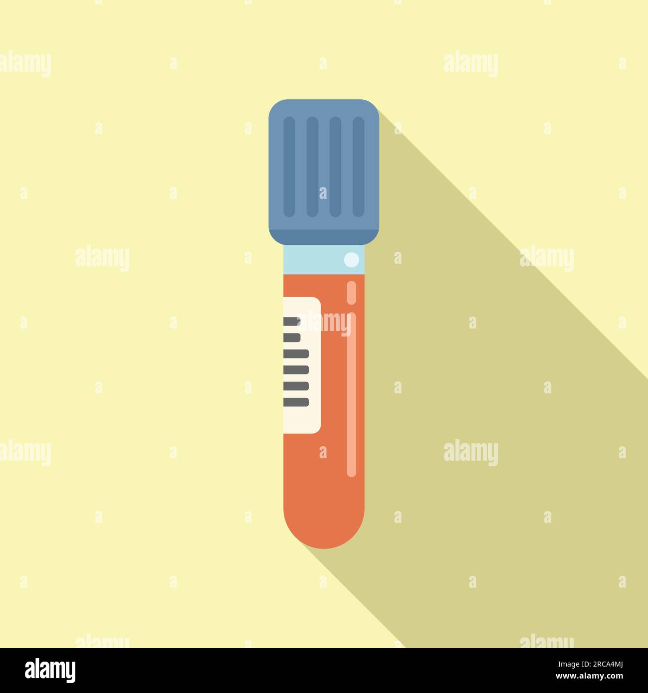 Test tube clinic icon flat vector. Lab sample. Laboratory digital Stock ...