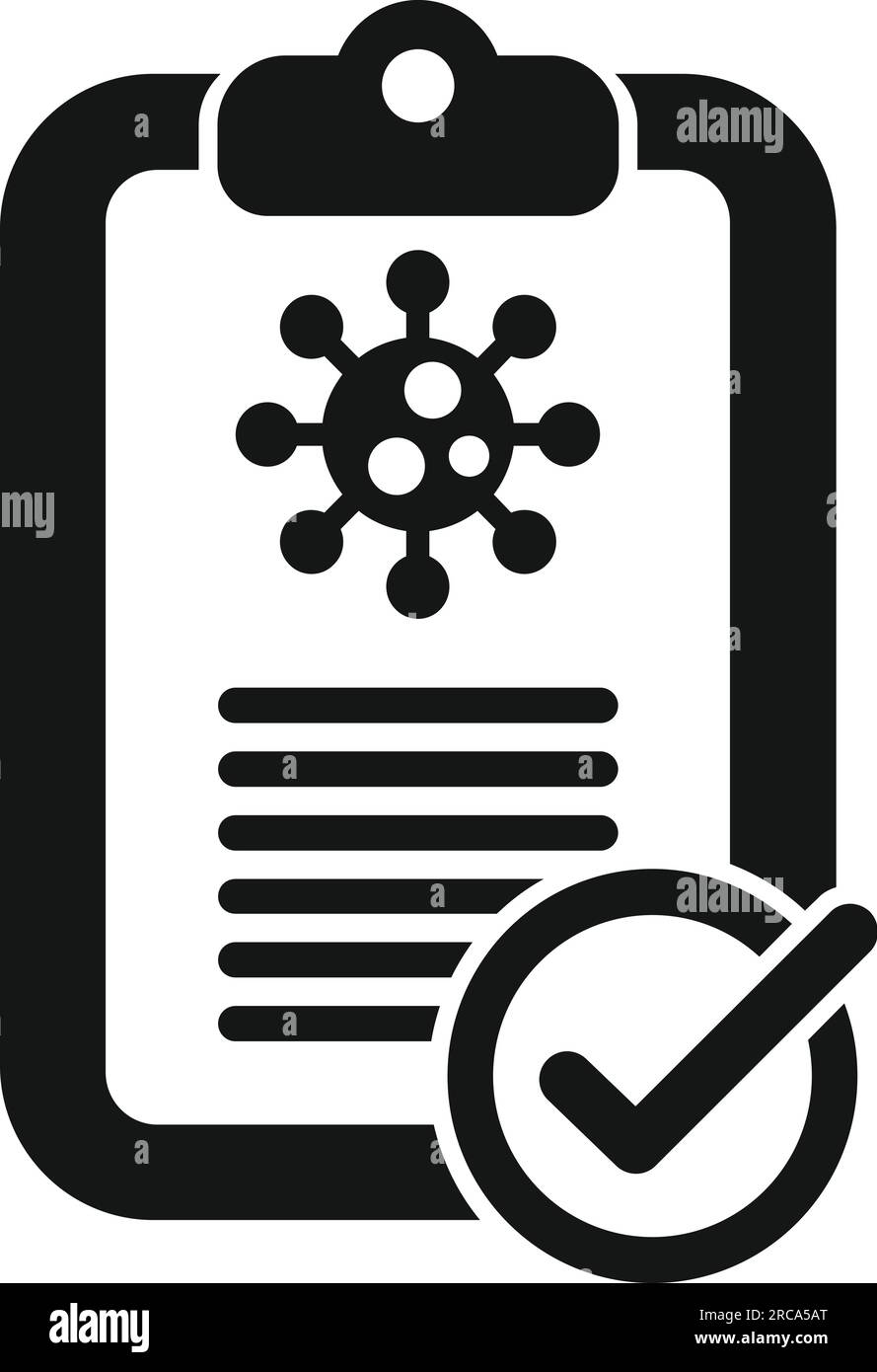 Corona test board icon simple vector. Positive result. Computer ...