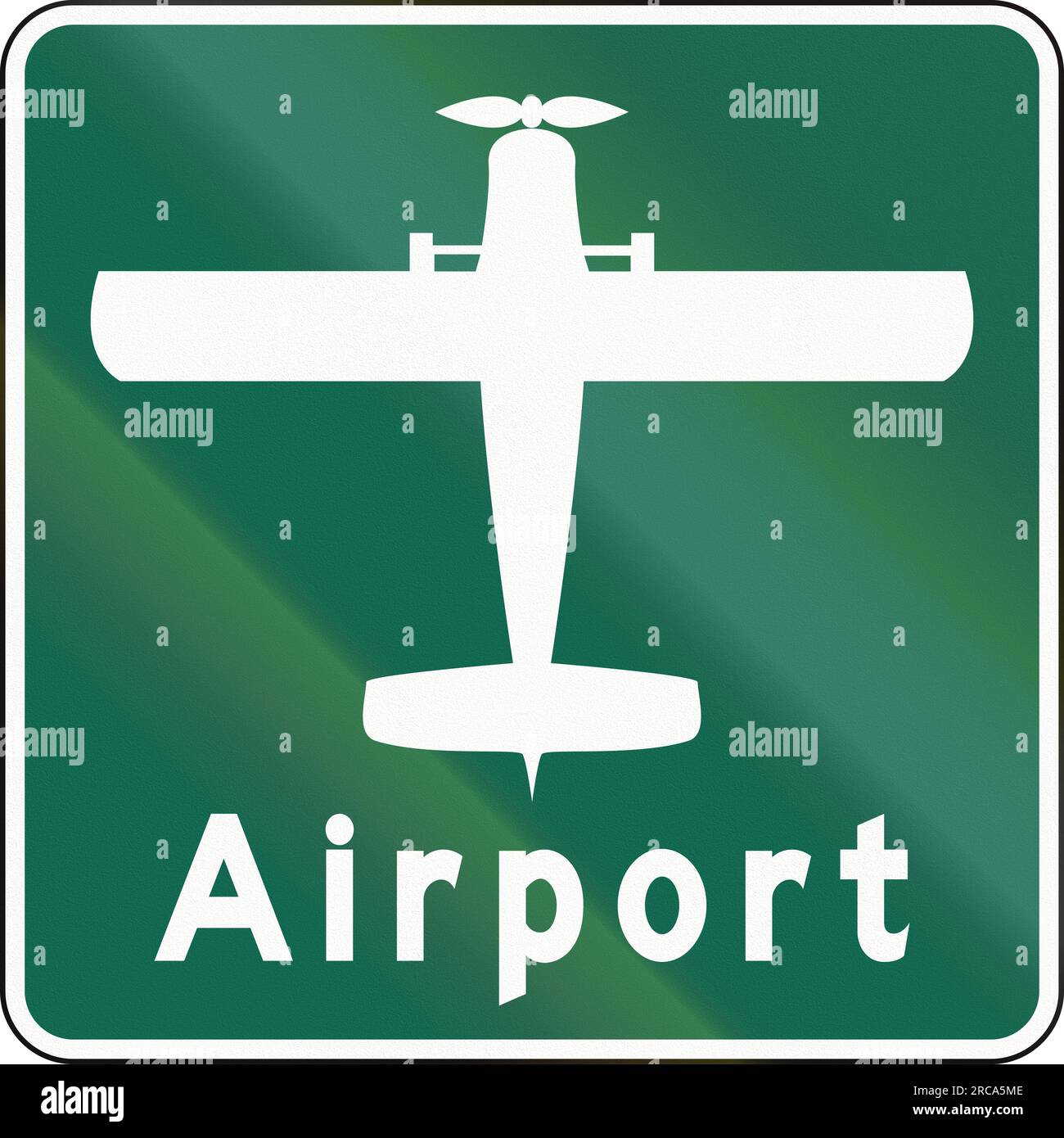 Local airport road guide sign in Canada. This sign is used in Ontario