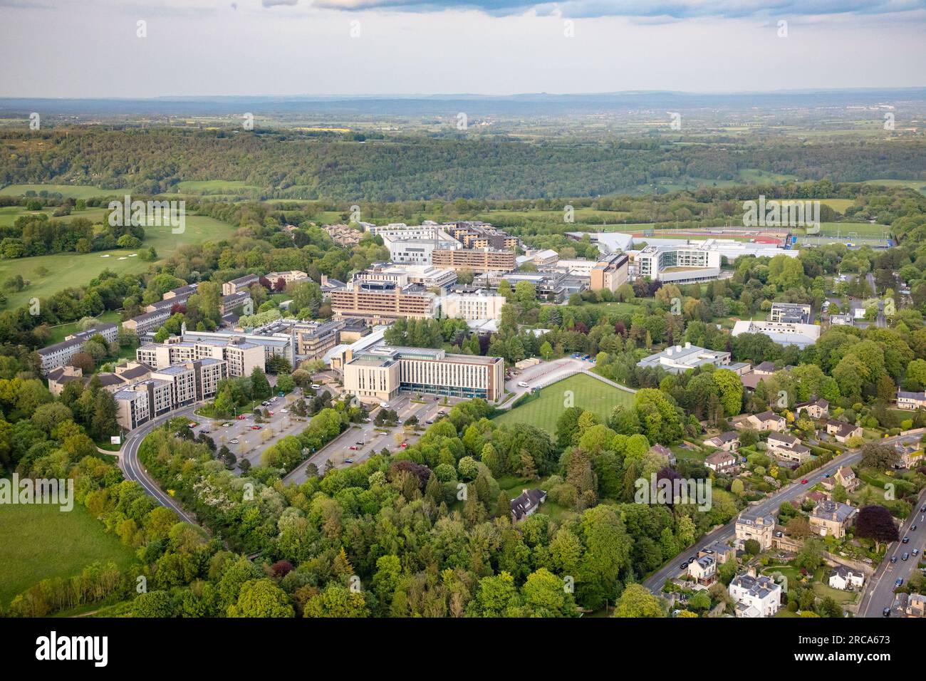 Aerial photograph of the University of Bath Stock Photo Alamy