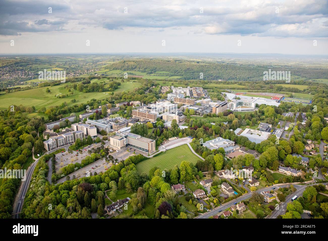 Aerial photograph of the University of Bath Stock Photo Alamy