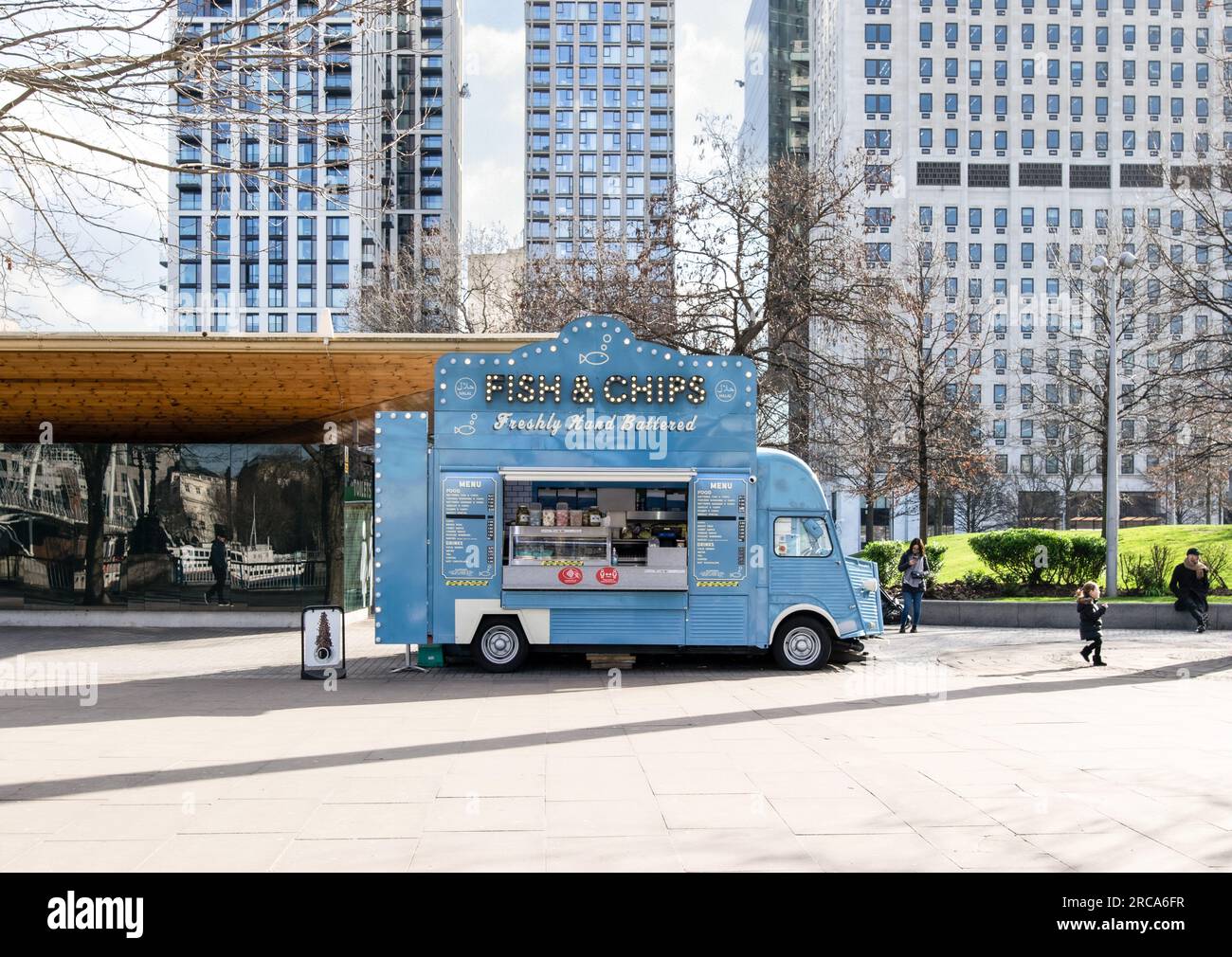 Fish and Chip Van at Southbank London Stock Photo