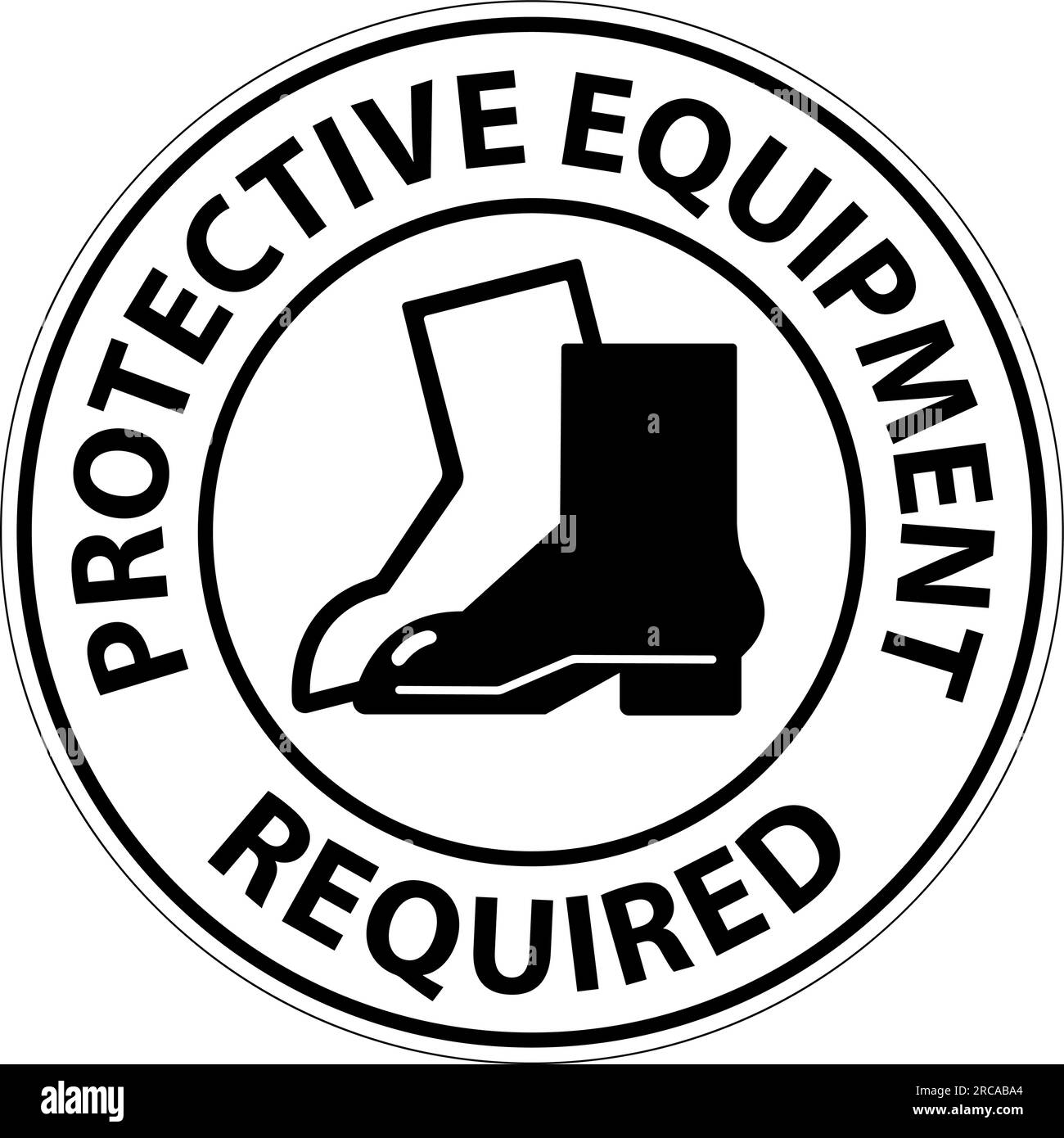 Floor Sign, Protective Equipment Required Stock Vector Image & Art Alamy