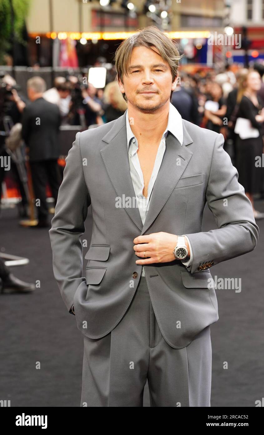 Josh arrives for the UK premiere of Oppenheimer, at the Odeon