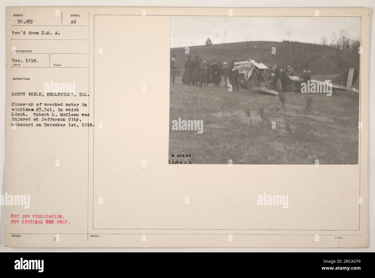 WW1 1918 photo crashed American biplane Gercourt, Meuse-Argonne France