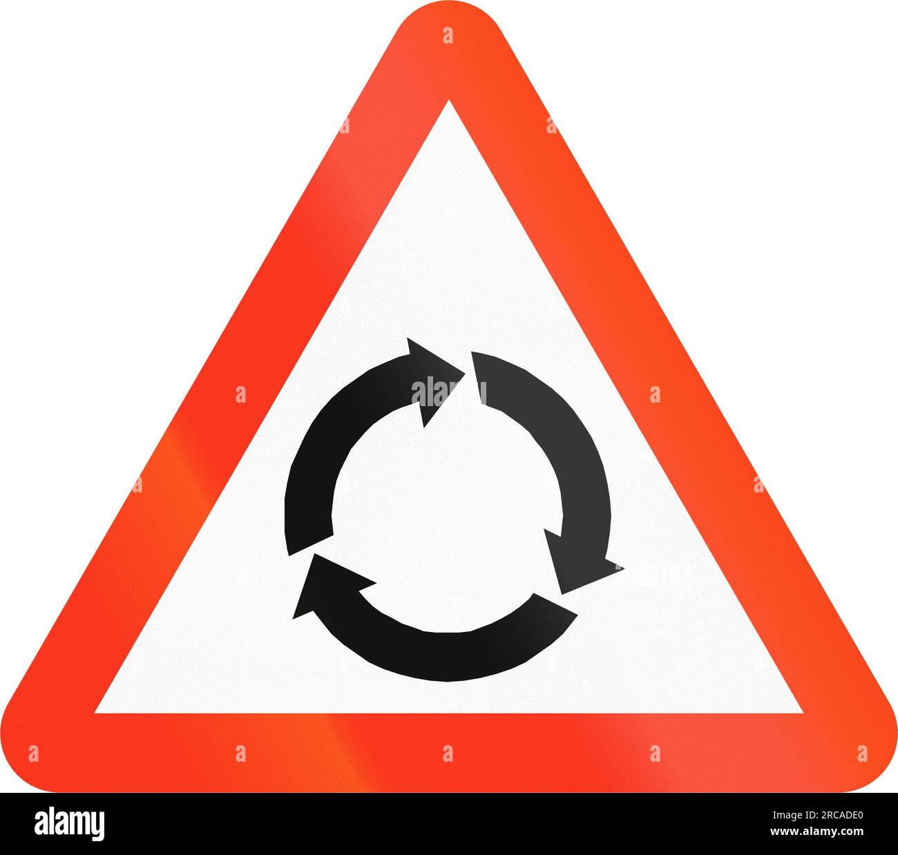 Bangladeshi traffic warning sign Intersection with traffic circle