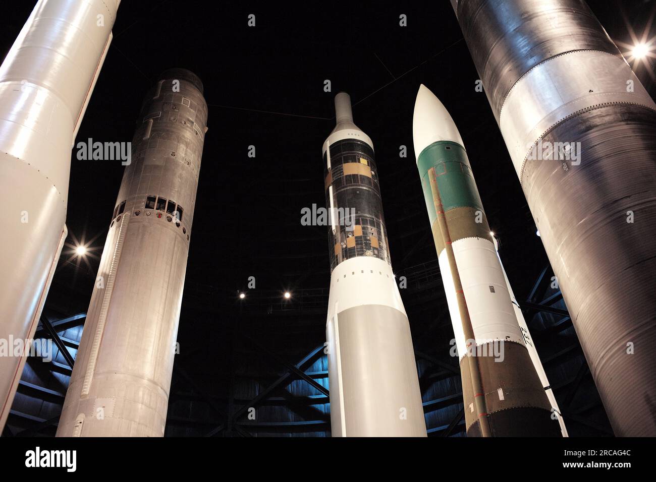 US Missiles on display at the National Museum of the U.S. Air Force at Wright-Patterson Air Force Base near Dayton Ohio. Stock Photo