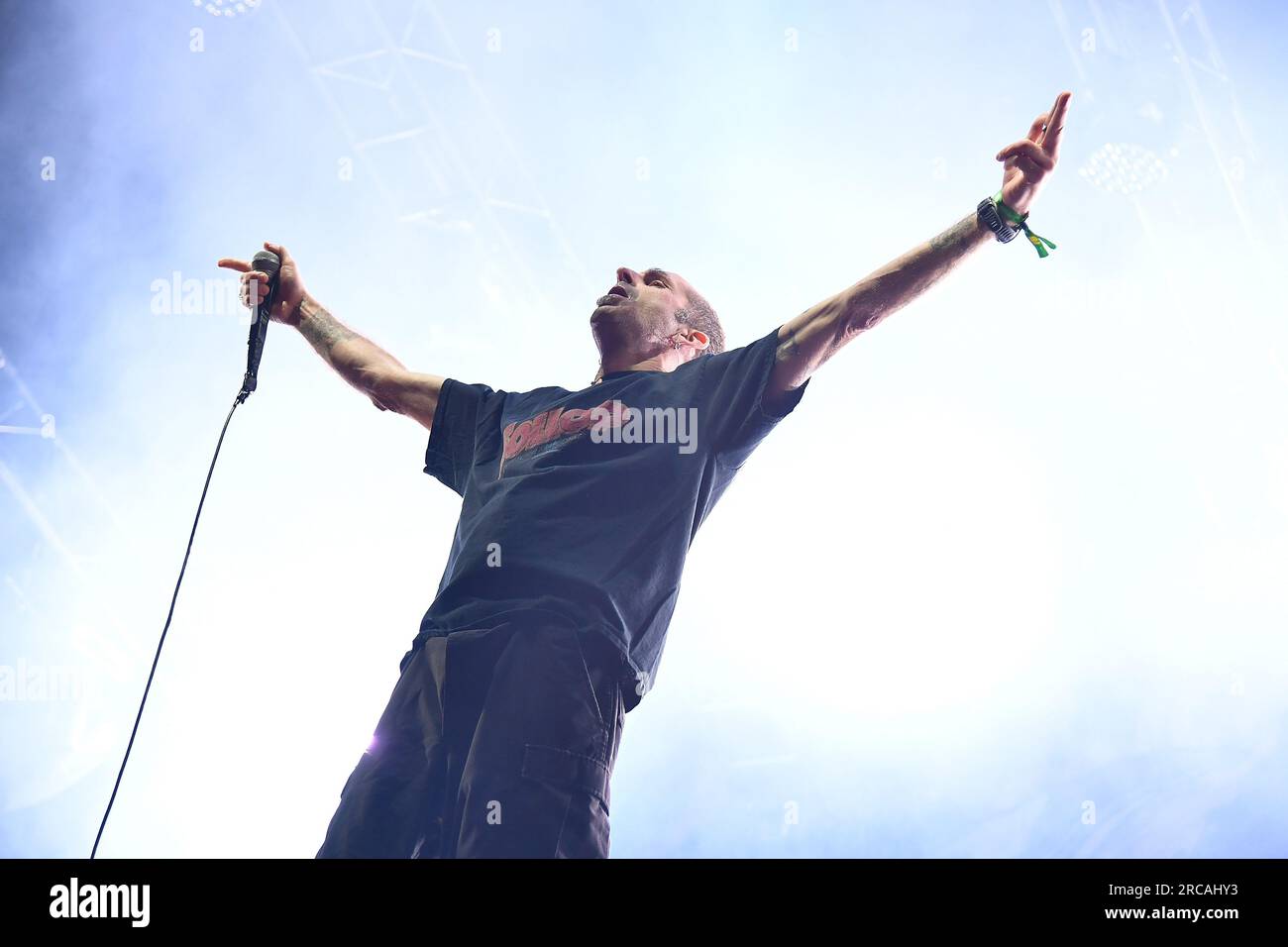 Quebec City, Canada. 12th July, 2023. Randy Blythe of Lamb of God