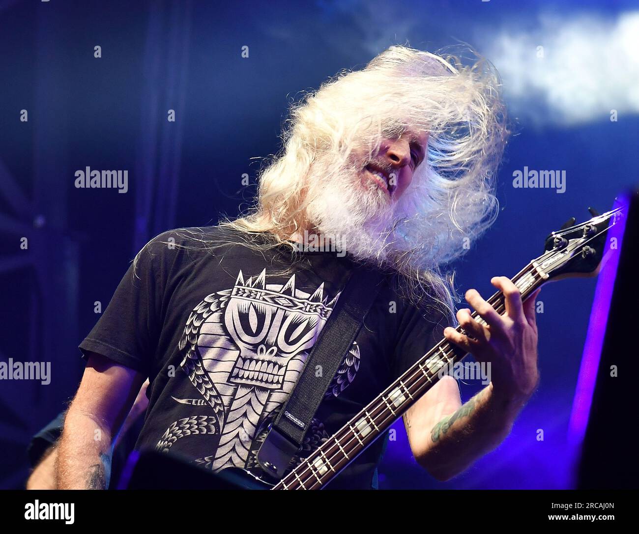 Quebec City, Canada. 12th July, 2023. John Campbell of Lamb of God
