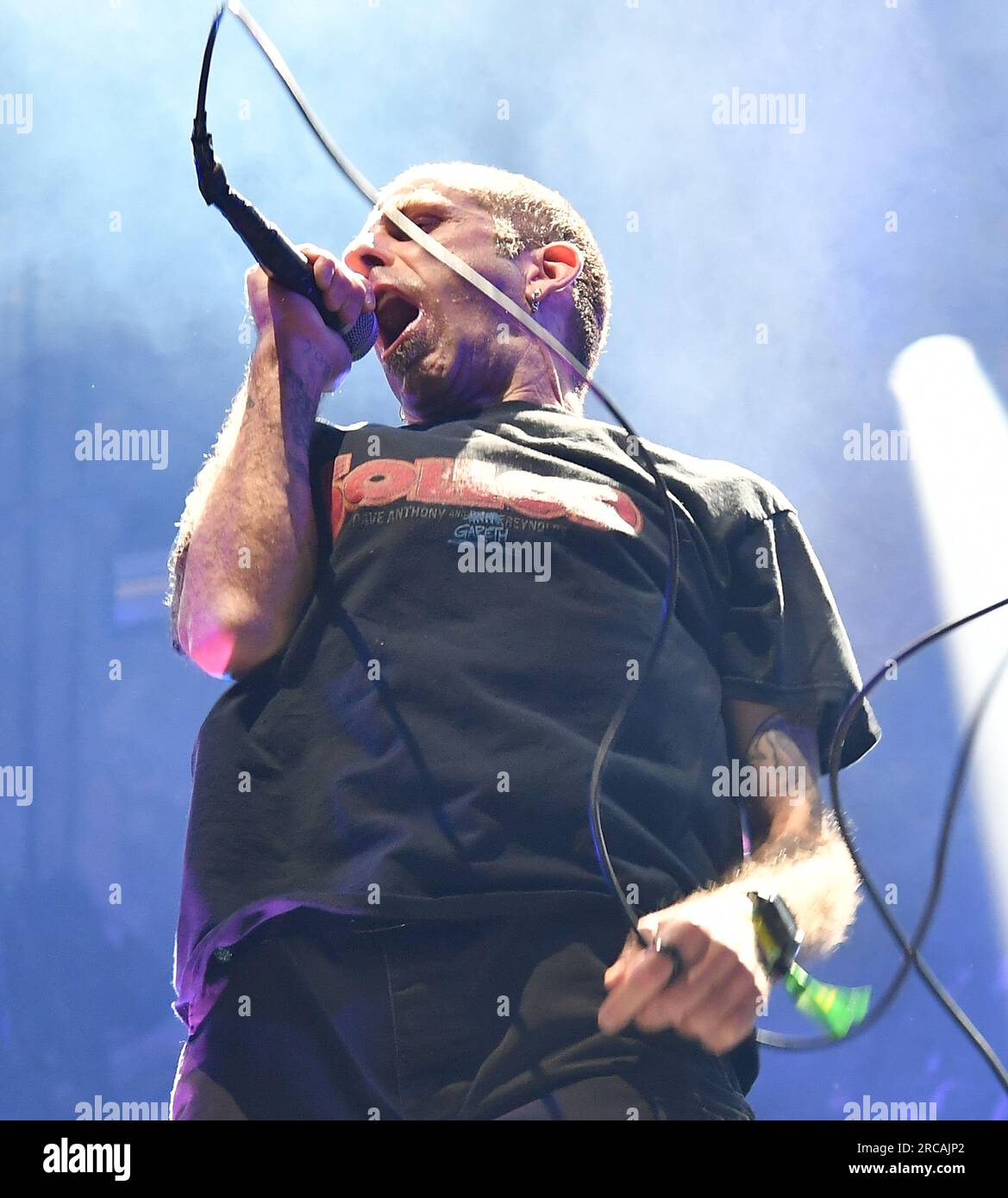 Quebec City, Canada. 12th July, 2023. Randy Blythe of Lamb of God