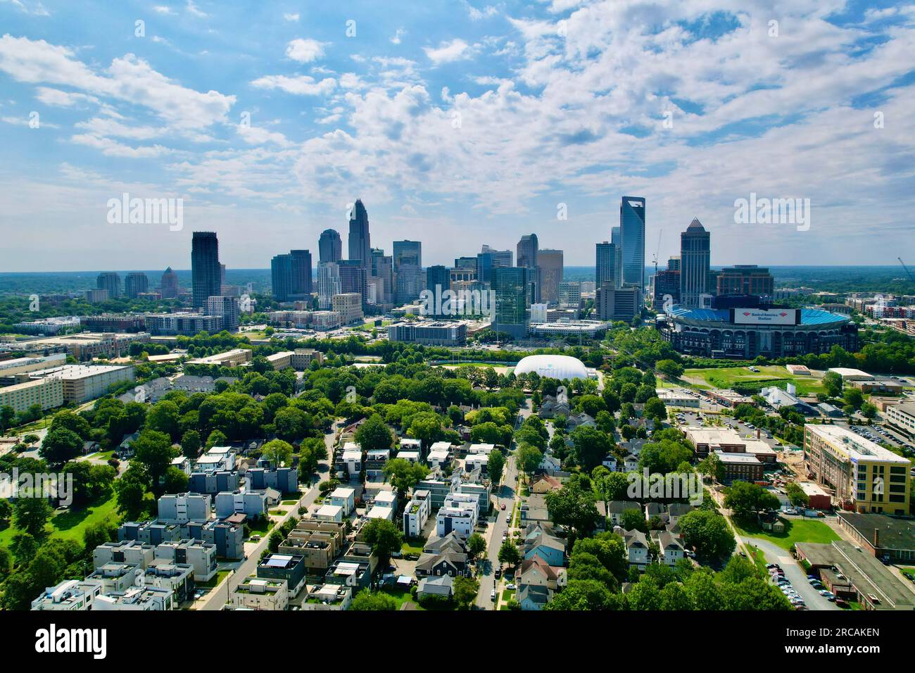 The Beautiful Skyline of Charlotte, North Carolina captured from an