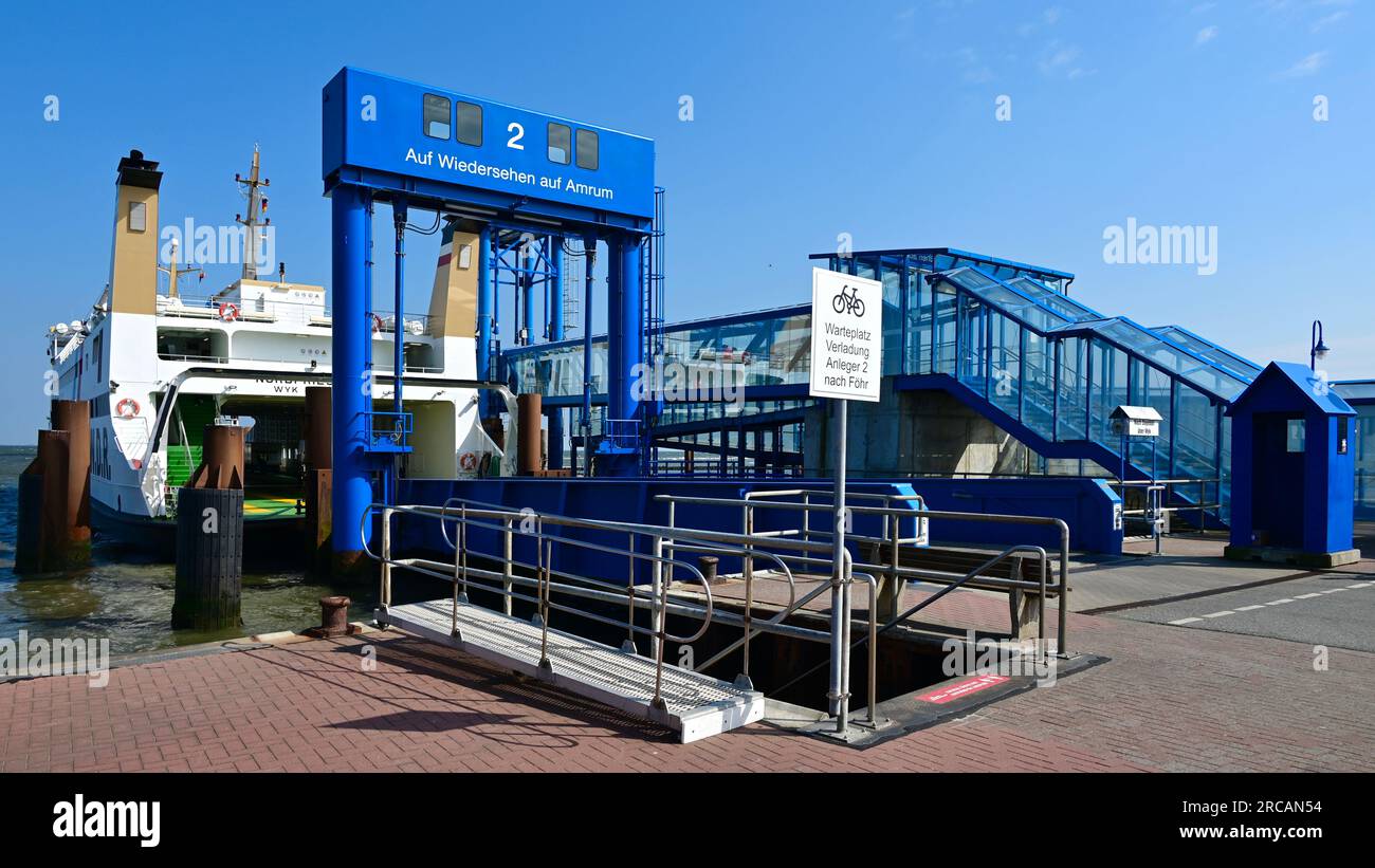 The ferry terminal, Wittdün, Amrum, Germany Stock Photo