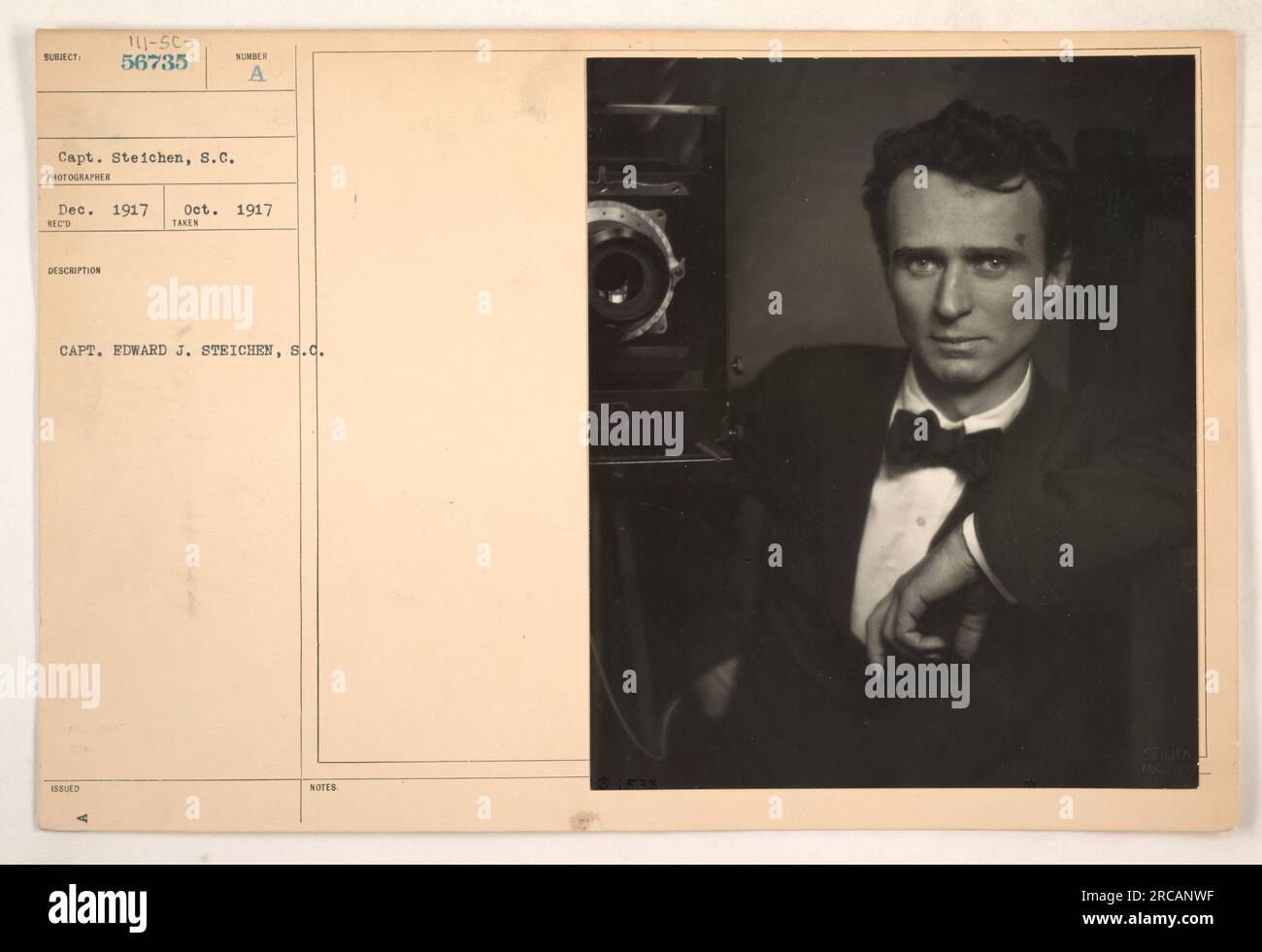 Caption: Capt. Edward J. Steichen, serving in the Signal Corps ...