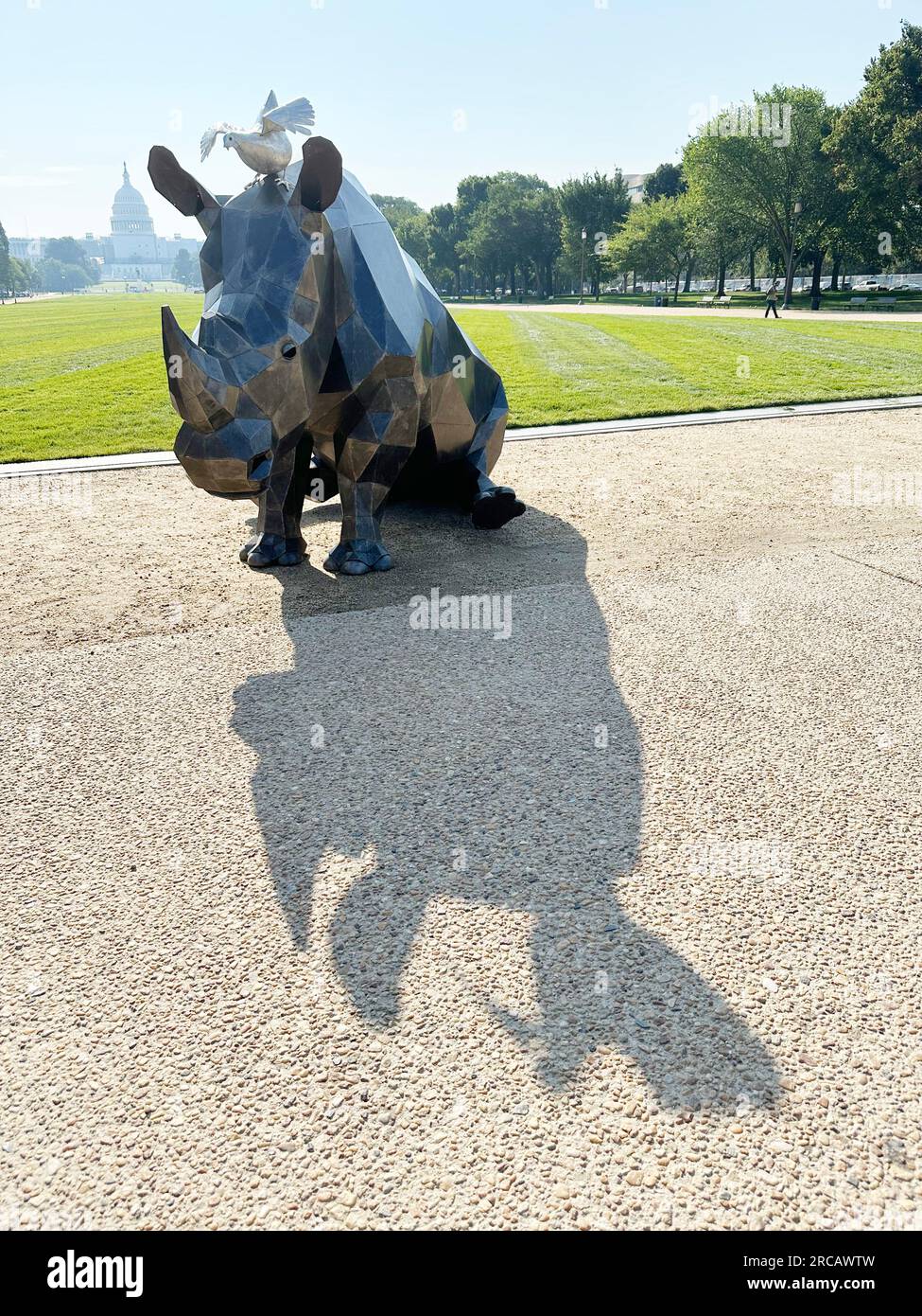 Washington DC,July ,13 2023 USA:One of the metal sculputres that PETA  placed on the National Mall in Washington DC to promote the idea that animals h Stock Photo