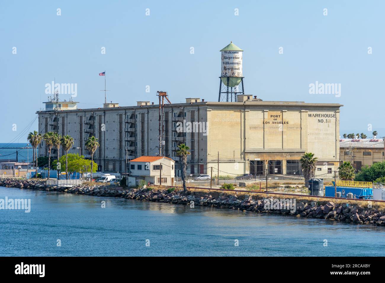 San Pedro, CA, USA June 2, 2023 Old warehouse building at the Post