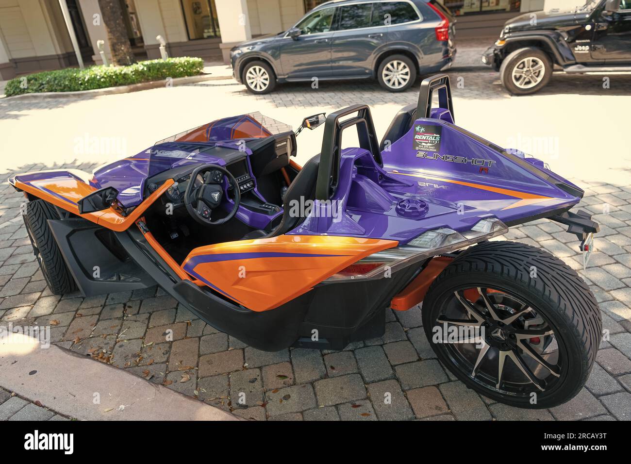 Miami Beach Florida USA April 15 2021 blue orange polaris