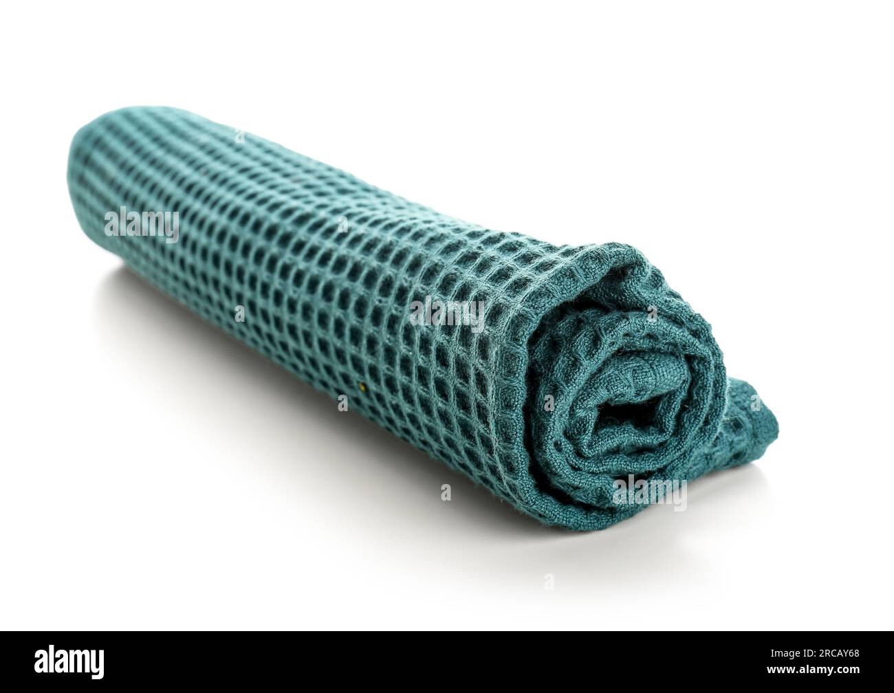 Rolled clean napkin on white background Stock Photo - Alamy