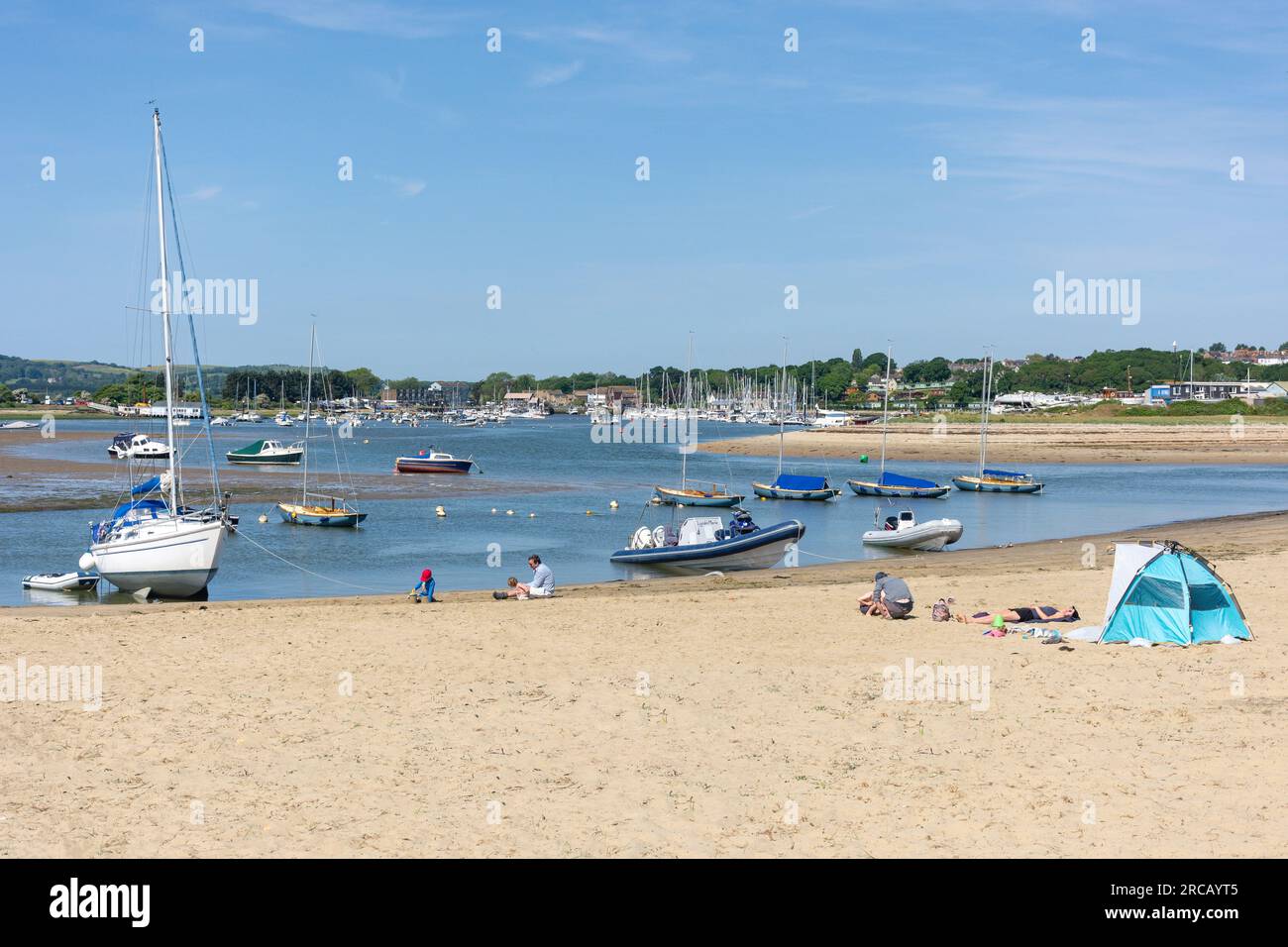 Beach and harbour view, Bembridge, Isle of Wight, England, United