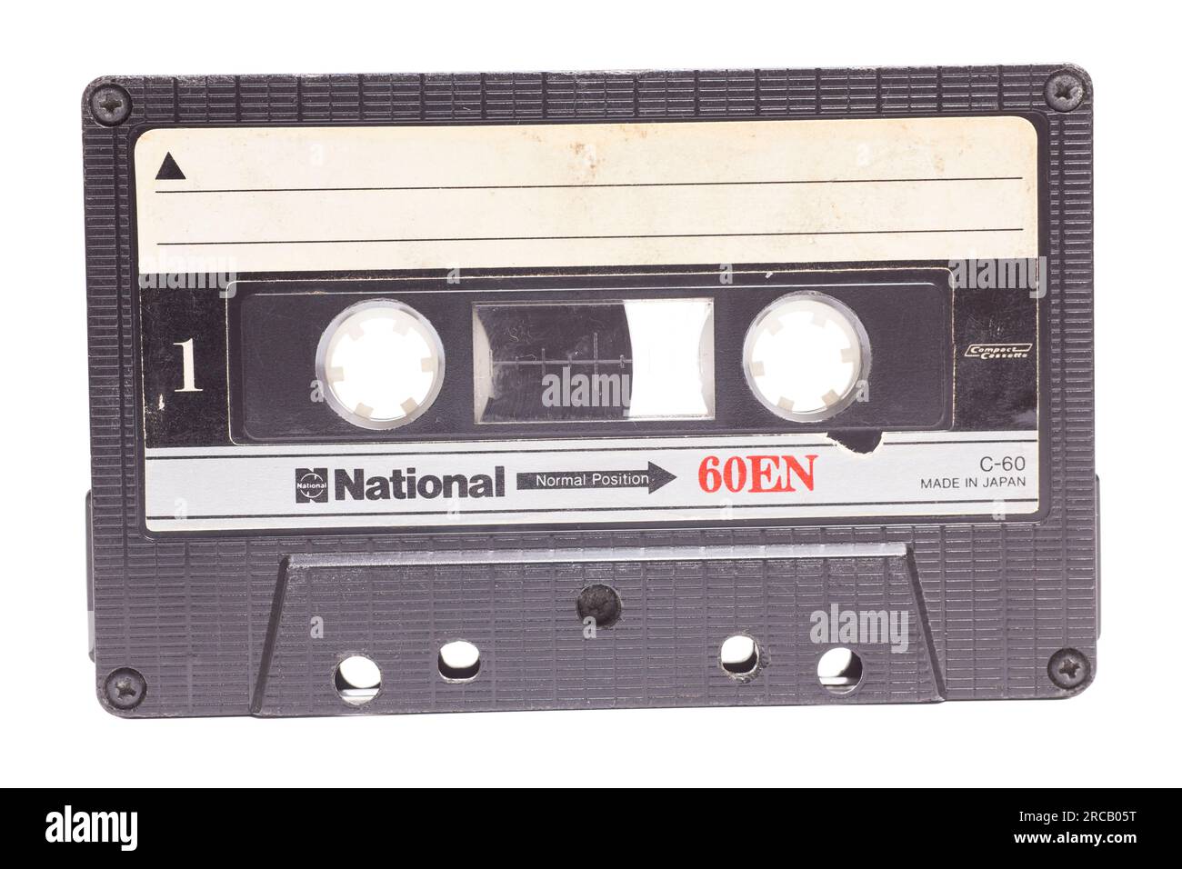 Audio cassette tape National 60EN C60,made in Japan, side 1, isolated