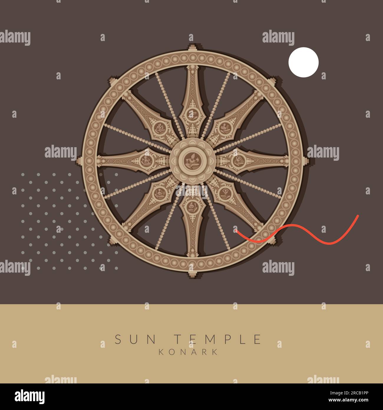 Konark Sun Temlple Stock Illustration  Download Image Now  Odisha Sun  Wheel  iStock
