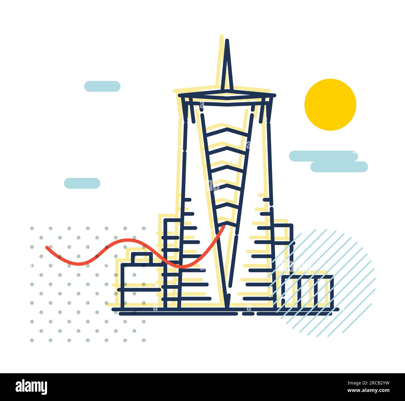Gurgaon City Icon - Modern Building- Icon Illustration as EPS 10 File Stock Vector
