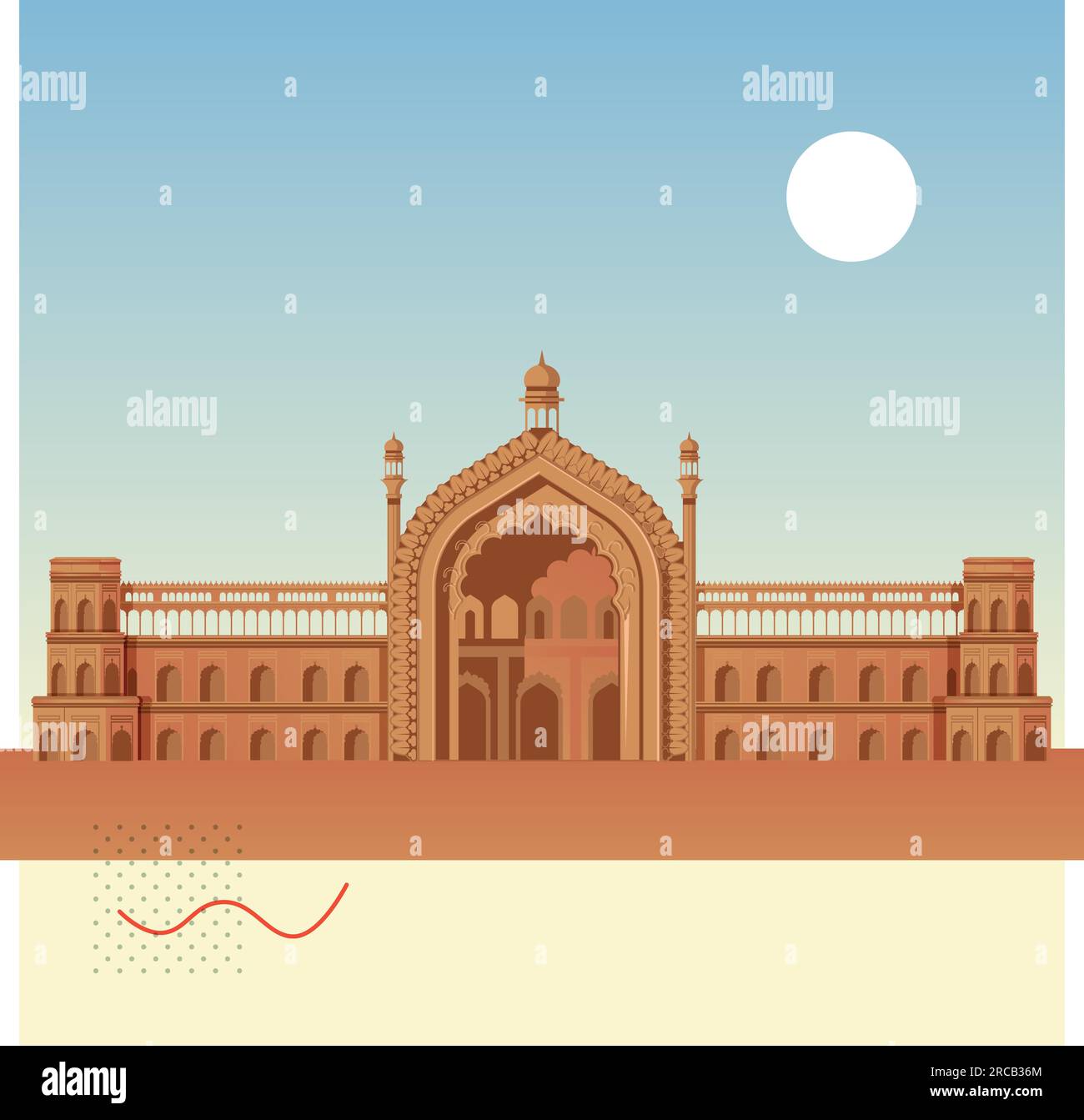 Lucknow City - Rumi Darwaza Icon as EPS 10 File Stock Vector
