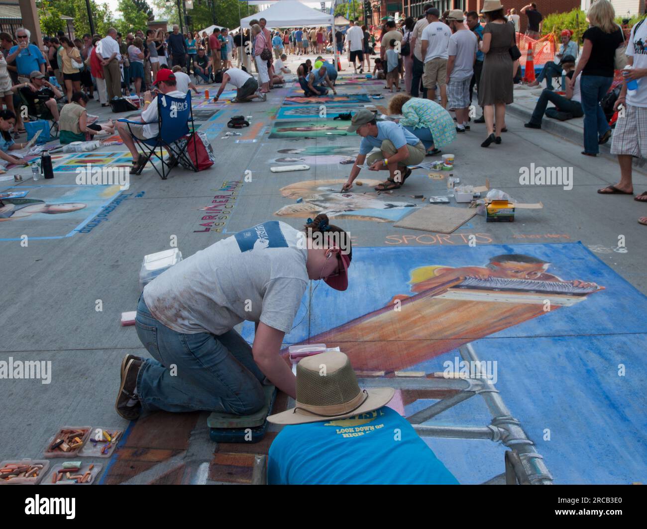Chalk Art Festival Stock Photo Alamy