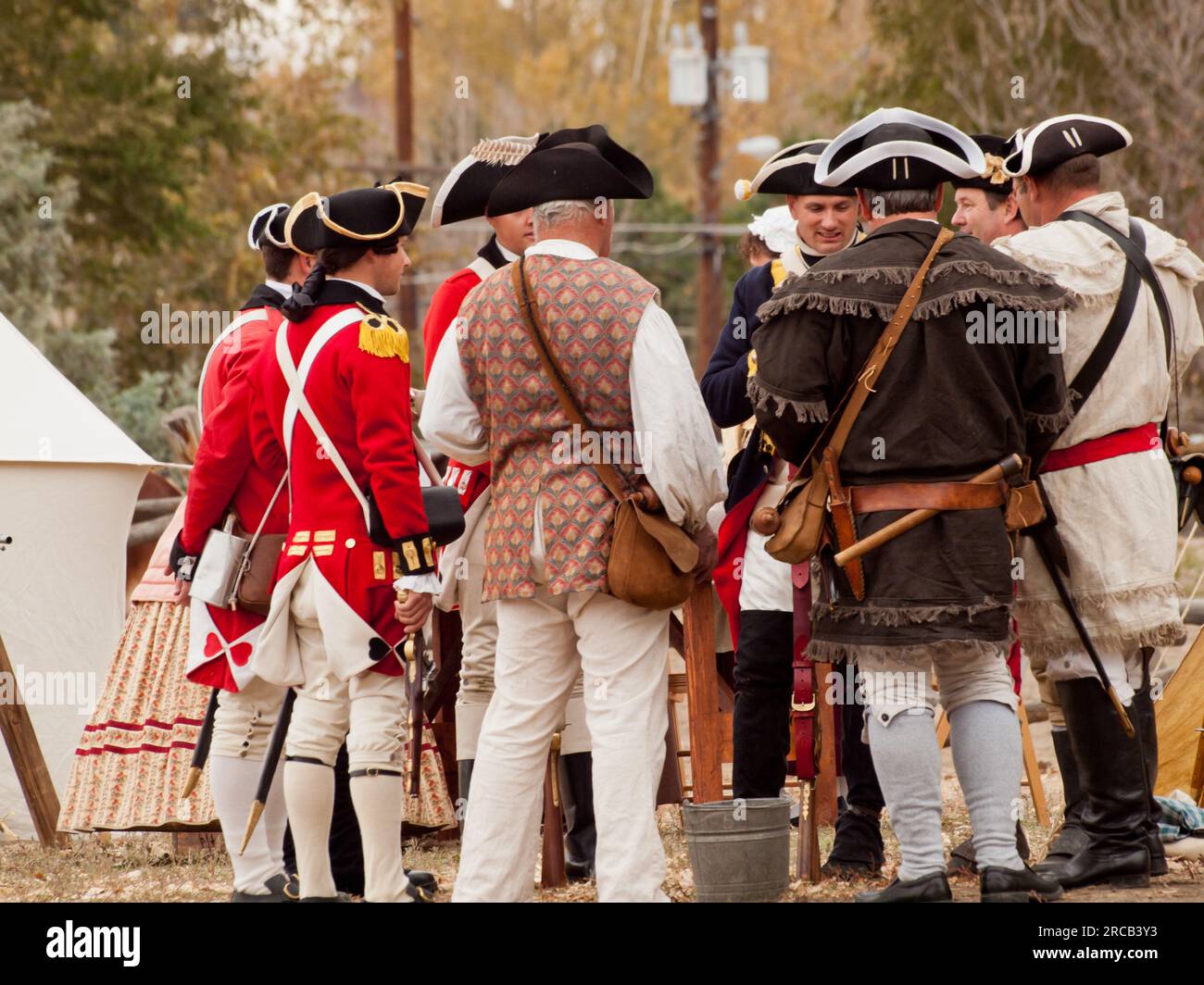 Revolutionary War Reenactment Stock Photo