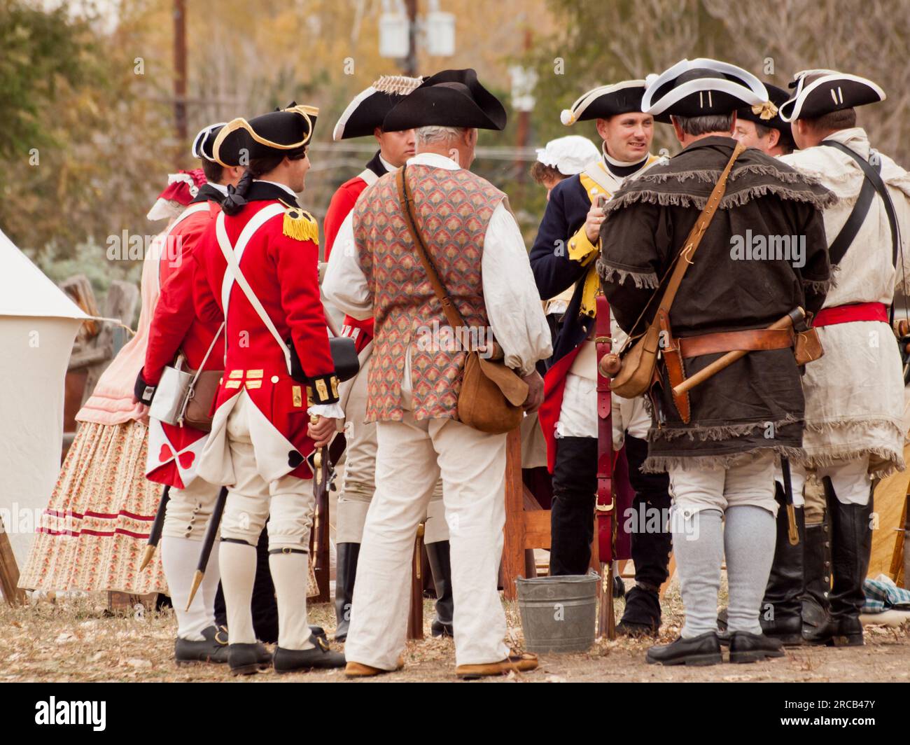 Revolutionary War Reenactment Stock Photo