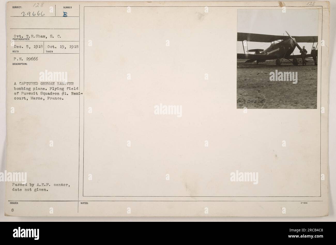 WW1 March 5th 1918 aerial photo of German biplane in flight #1 WW1 March 5th 1918 aerial photo of German biplane in flight #1