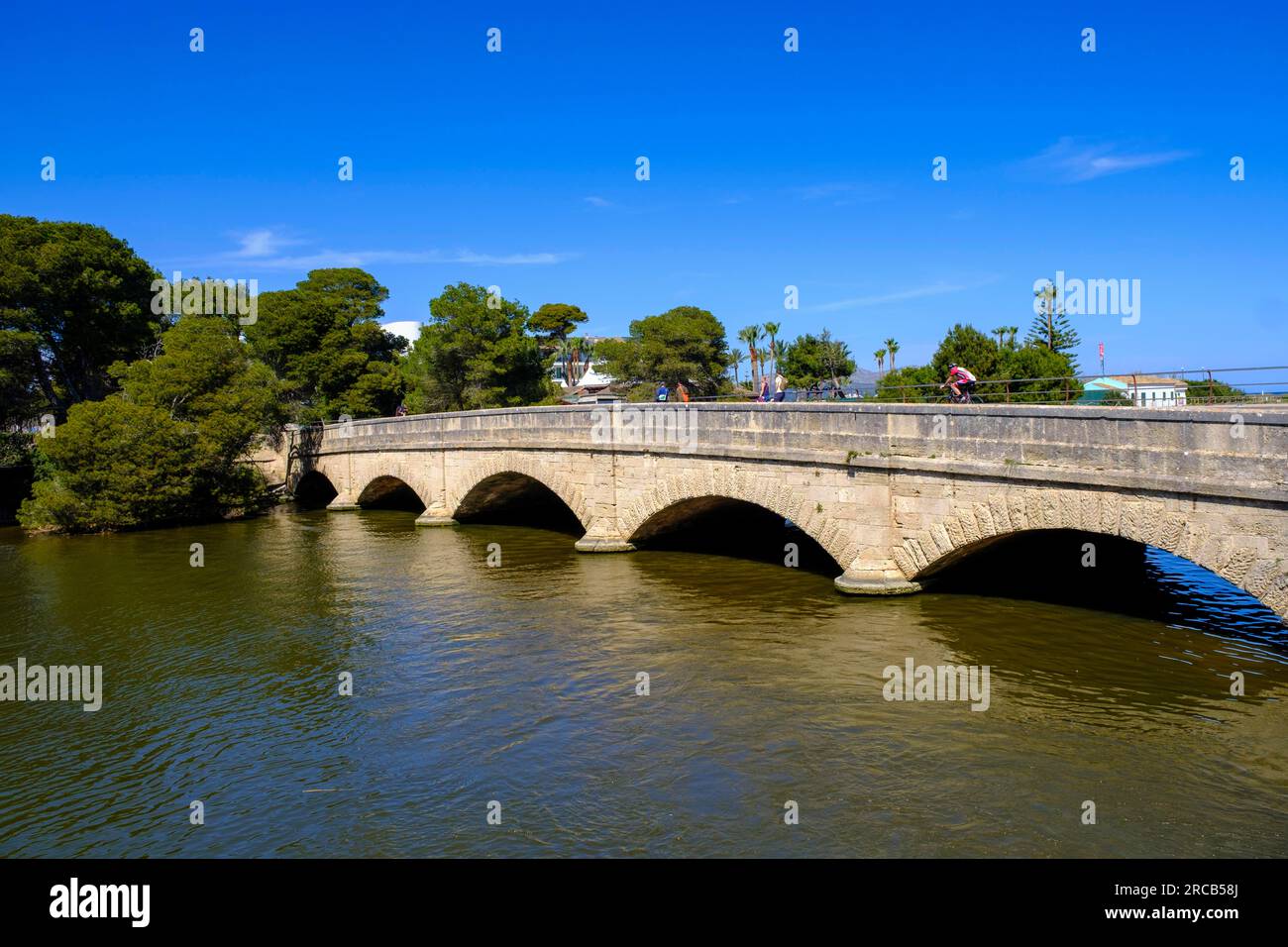 Canal de Siurana, Parque Natural de s'Albufera, nature park Park near Playa de Muro, Majorca, Balearic Islands, Spain Stock Photo