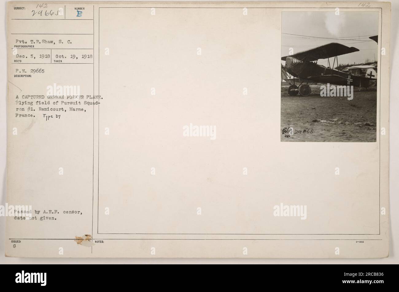 WW1 March 5th 1918 aerial photo of German biplane in flight #1 WW1 March 5th 1918 aerial photo of German biplane in flight #1