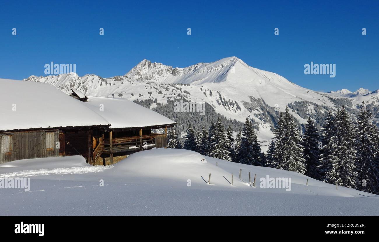 Chalet in winter switzerland christmas hi-res stock photography and ...