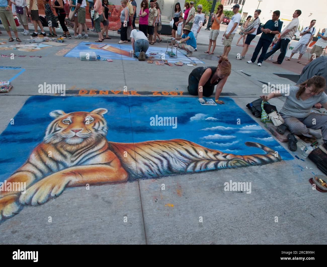 Chalk Art Festival Stock Photo Alamy