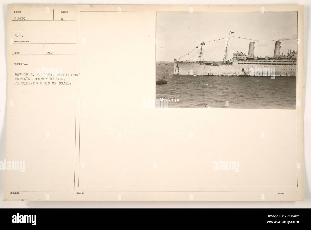 President wilson on wwi military ship hires stock photography and