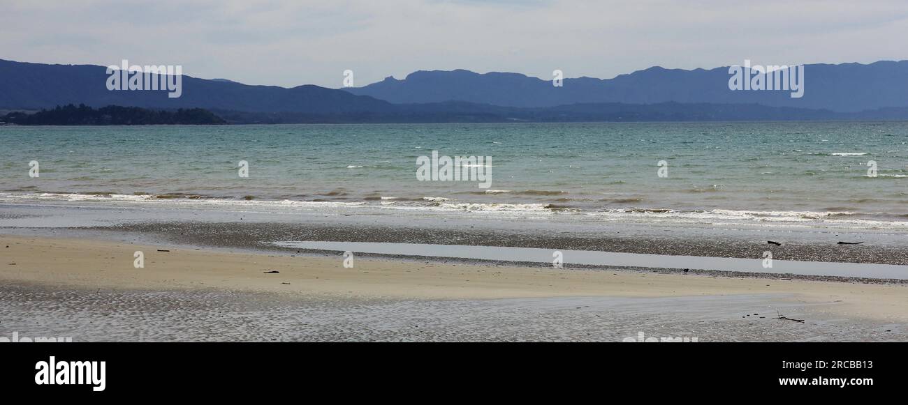 Evening scene at Pohara Beach, Golden Bay, New Zealand Stock Photo - Alamy