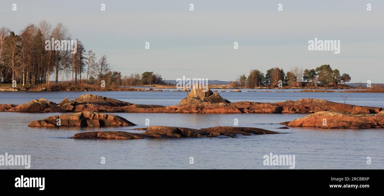 Autumn scene in Vita Sannar, Mellerud commune, Sweden Stock Photo