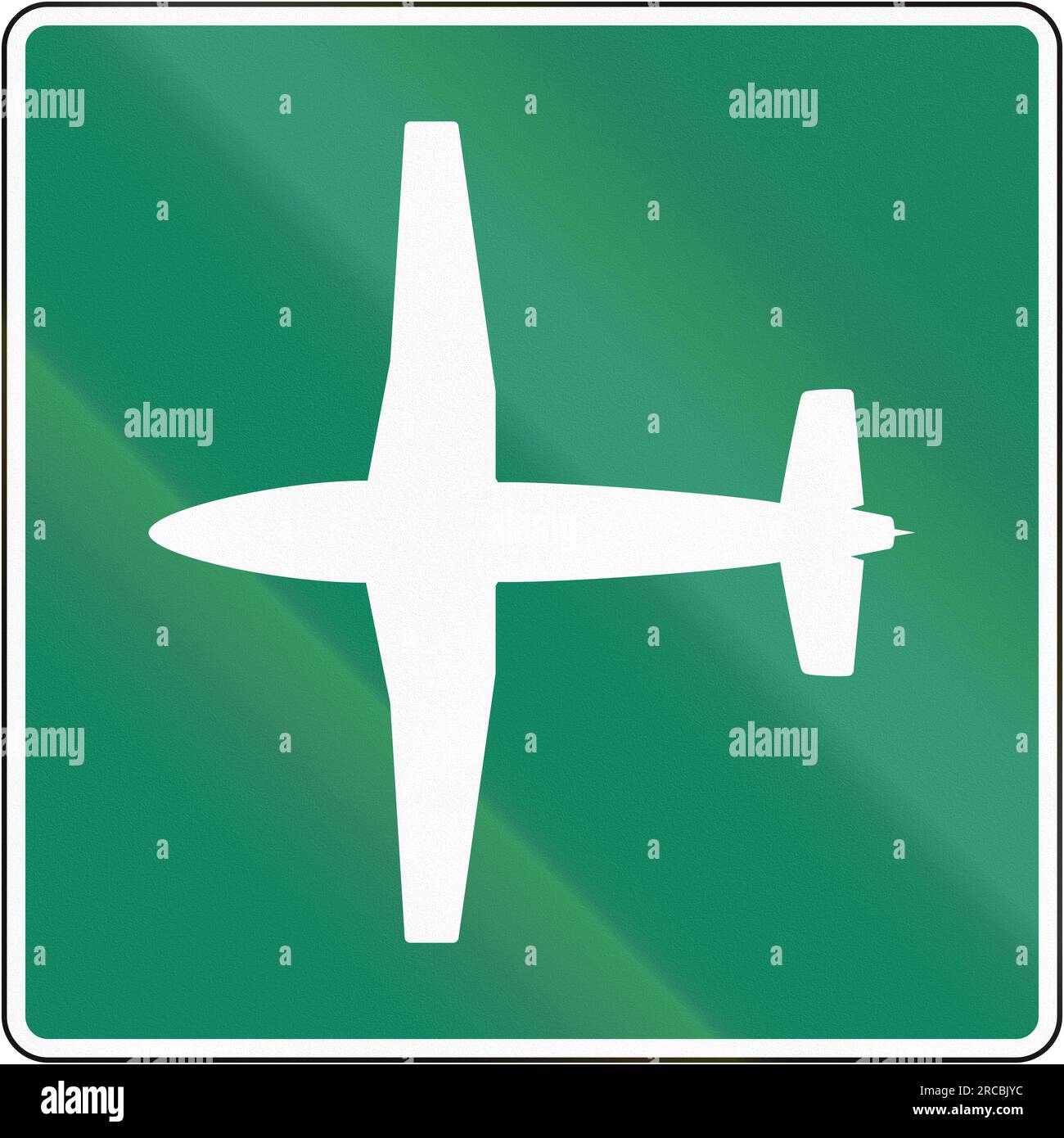 Secondary airport road guide sign in Canada. This sign is used in ...