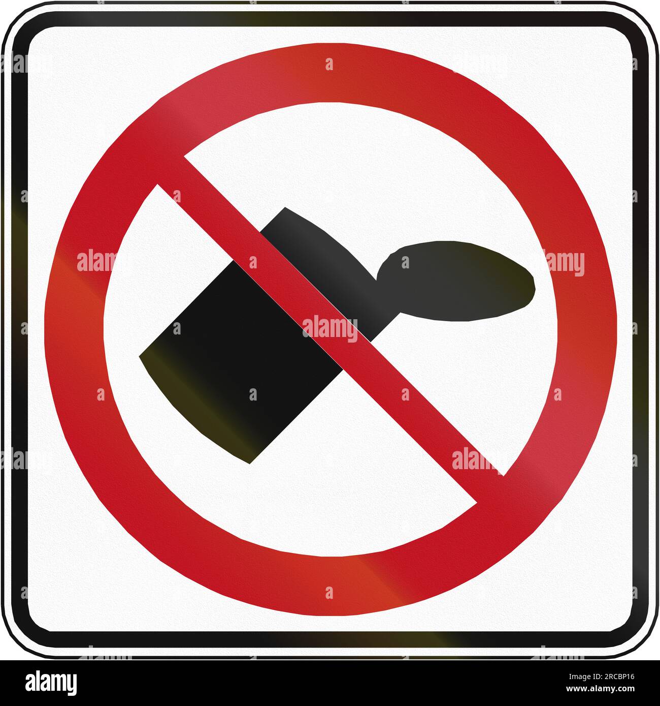 Littering prohibited road sign in Canada. This sign is used in Quebec