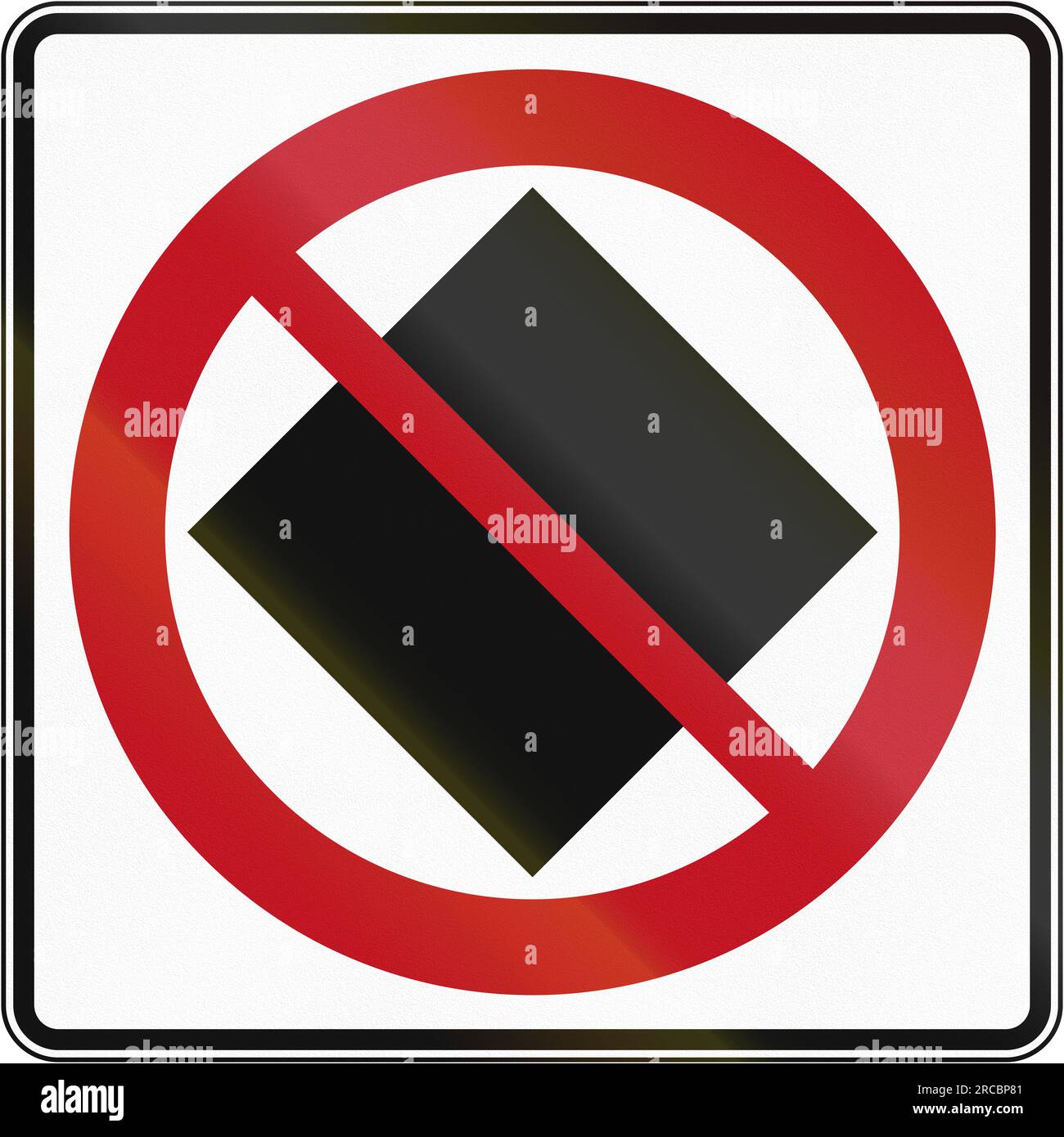 Road sign in Canada Dangerous Goods Vehicles Prohibited. This sign is