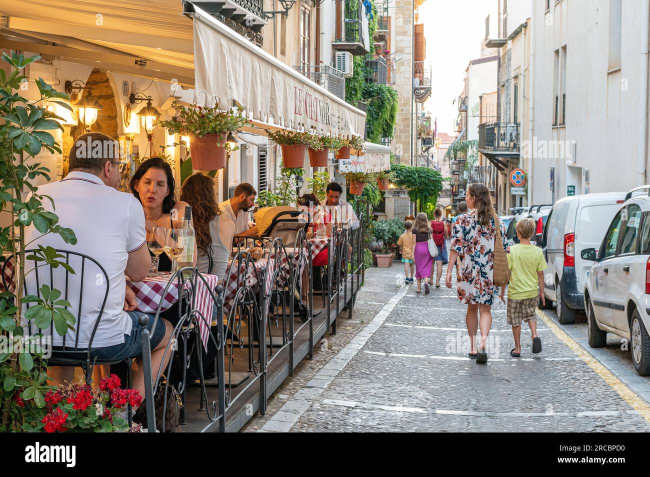 Restaurant in the Old Town in Cefalú. This historic town is a major travel destination in Sicily