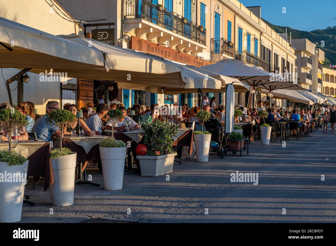 Restaurants along Lungomare Giuseppe Giardina in Cefalù. This historic town is a major travel