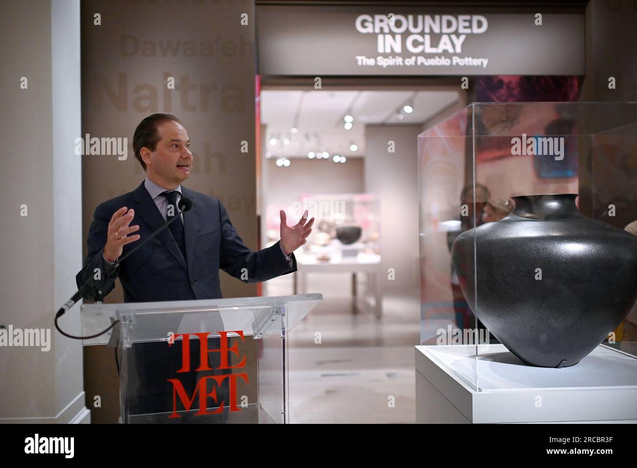 New York, USA. 13th July, 2023. Max Holbein, Director of The Metropolitan Museum of Art, speaks