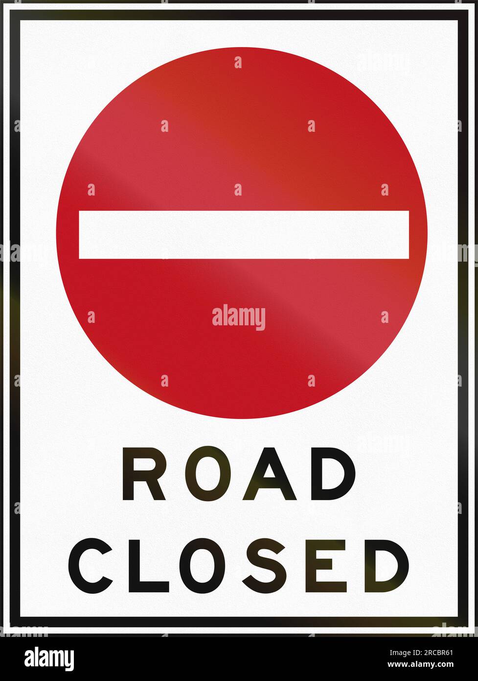 Road closed sign in Canada. This sign is used in Ontario Stock Photo