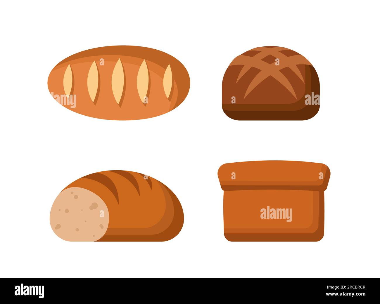 set-of-different-type-of-bread-stock-vector-image-art-alamy