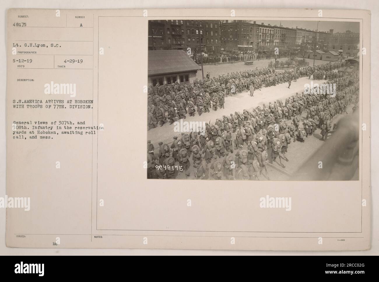 The Image Depicts The S S America Arriving At Hoboken With Troops Of the-image-depicts-the-s-s-america-arriving-at-hoboken-with-troops-of