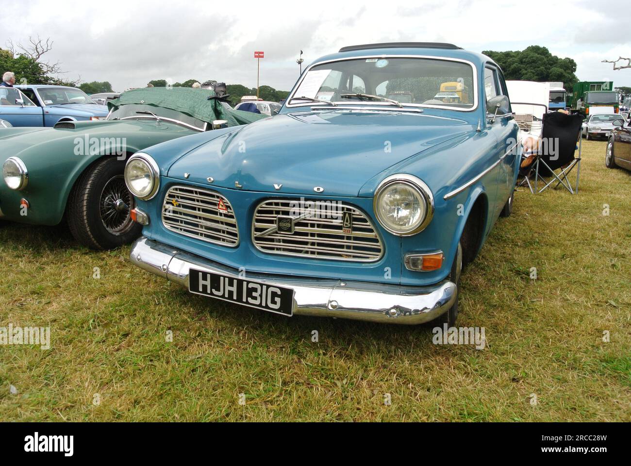 A 1969 Volvo Amazon 131 parked on display at the 48th Historic Vehicle Gathering, Powderham, Devon, England, UK. Stock Photo